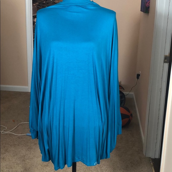 LAST‼️TEAL COLOR!! OVERSIZED Poncho tunic- top - Picture 9 of 10